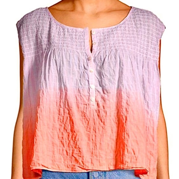 πΊπHPππΊ NWT Free People Little Bit of Something Ombre Top - Picture 11 of 12